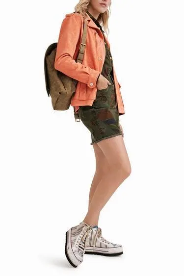 Veste droite à poches