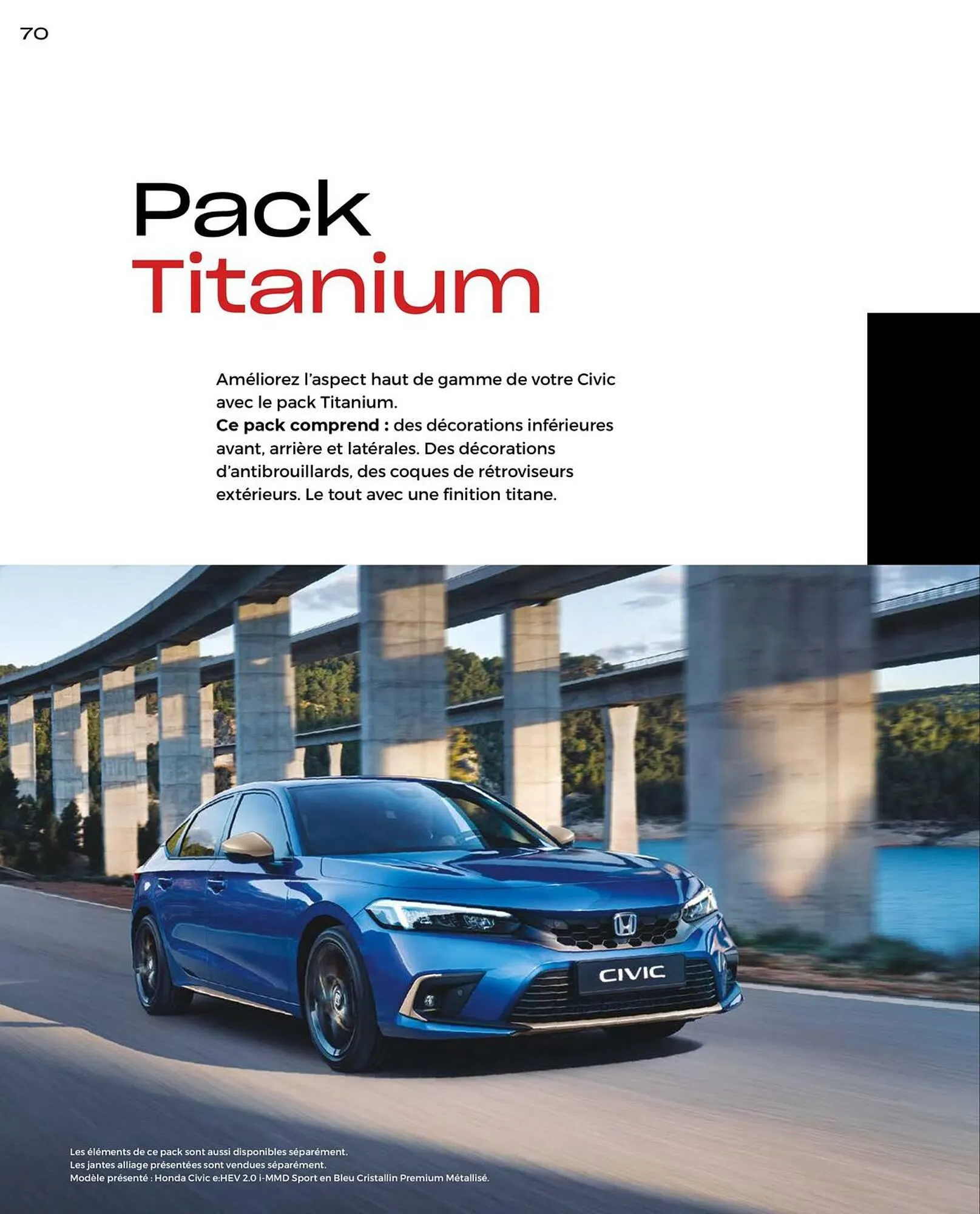 Catalogue Honda Civic Hybrid du 20 décembre au 30 juin 2024 - Catalogue page 70
