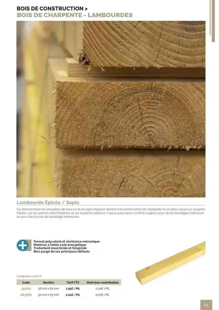 BOIS PANNEAUX 2025 2026 du 30 avril au 31 décembre 2026 - Catalogue page 61
