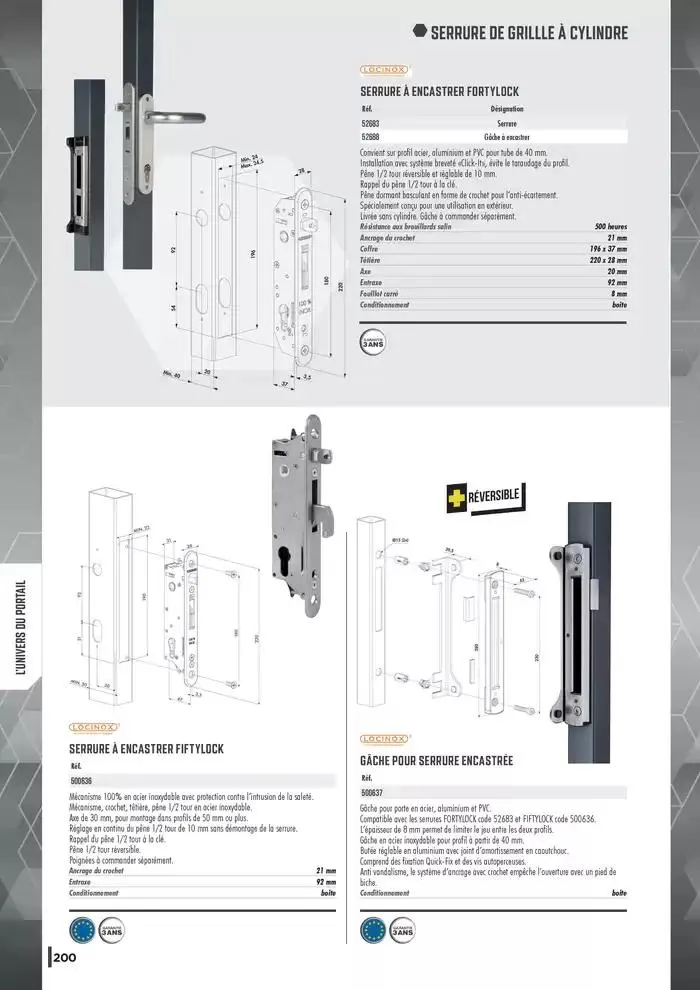 Guide Quincaillerie Serrurerie 2025 - 2026 du 1 avril au 1 avril 2026 - Catalogue page 202