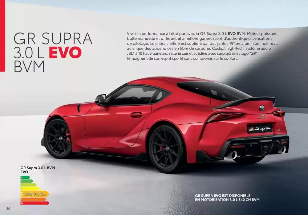 Toyota Supra du 9 avril au 9 avril 2026 - Catalogue page 30