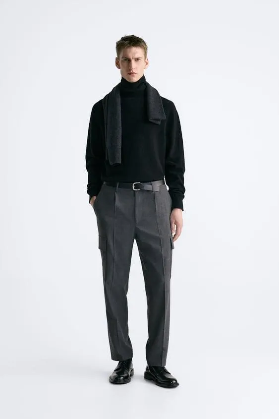 PANTALONI CARGO DIN FLANELĂ