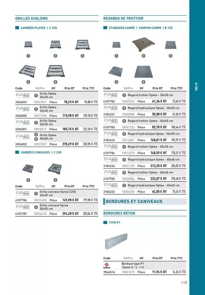 Matériaux 2025 du 1 janvier au 31 décembre 2025 - Catalogue page 119