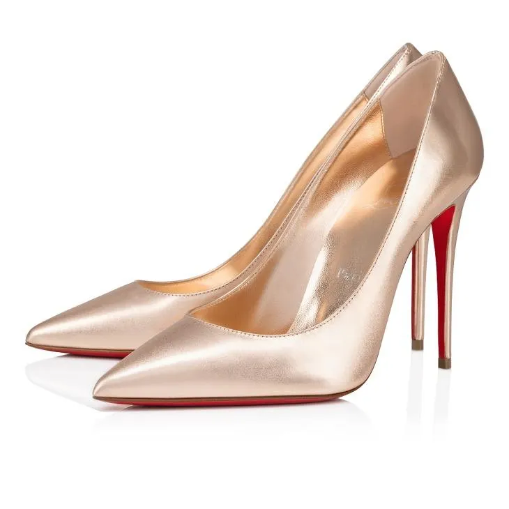 Escarpins 100 mm - Cuir de veau irisé - Leche - Femme