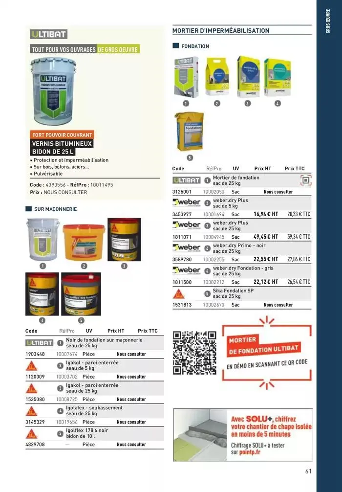 Matériaux 2025 du 1 janvier au 31 décembre 2025 - Catalogue page 61