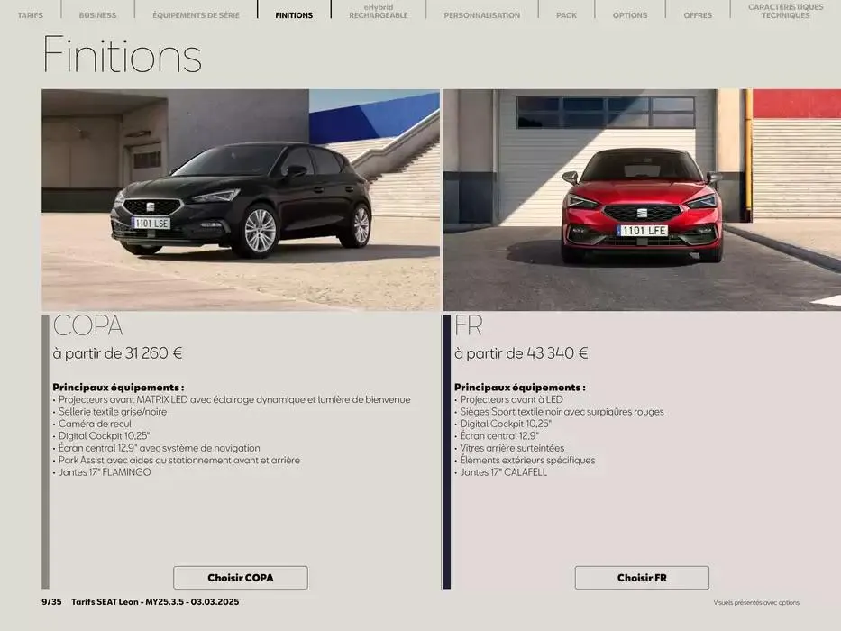 SEAT Leon 5 portes du 5 mars au 5 mars 2026 - Catalogue page 9