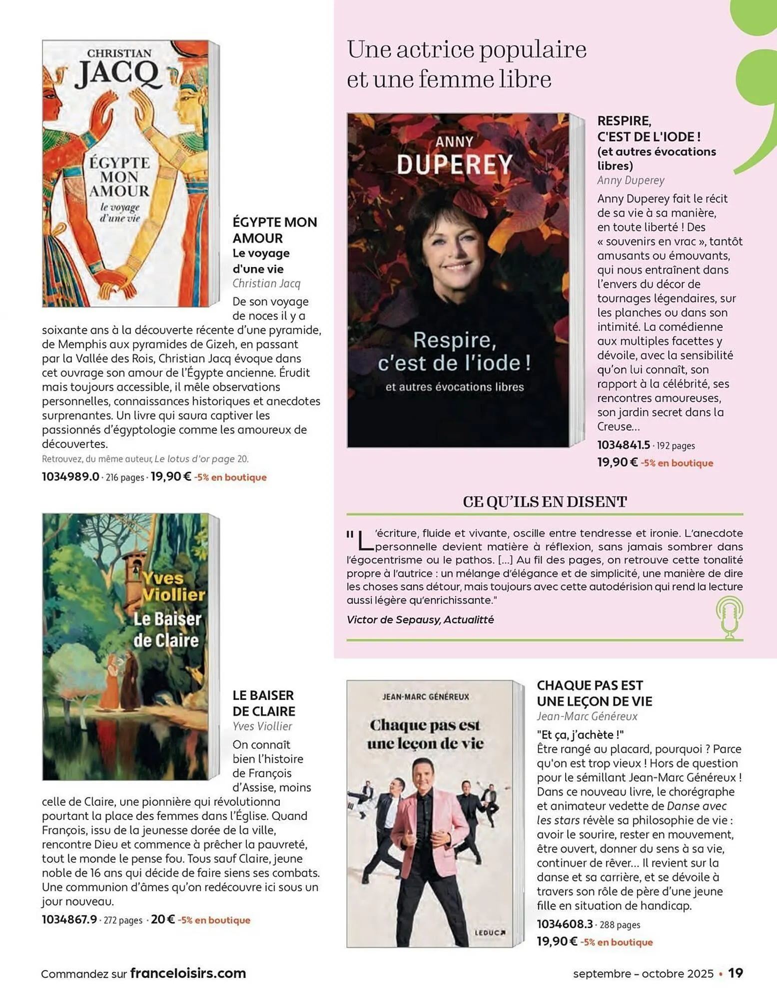 Catalogue France Loisirs du 1 septembre au 31 octobre 2025 - Catalogue page 19