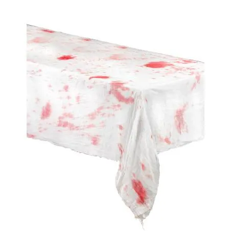 Nappe blanche ensanglantée 185x140 cm