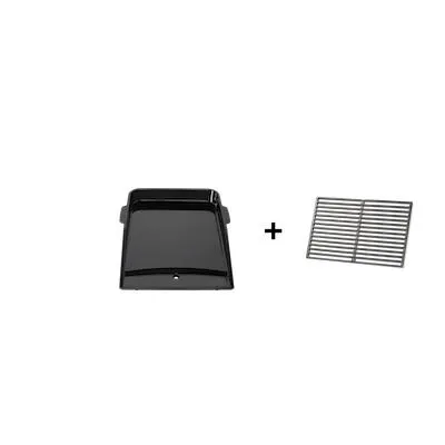 Plancha + grille de cuisson
