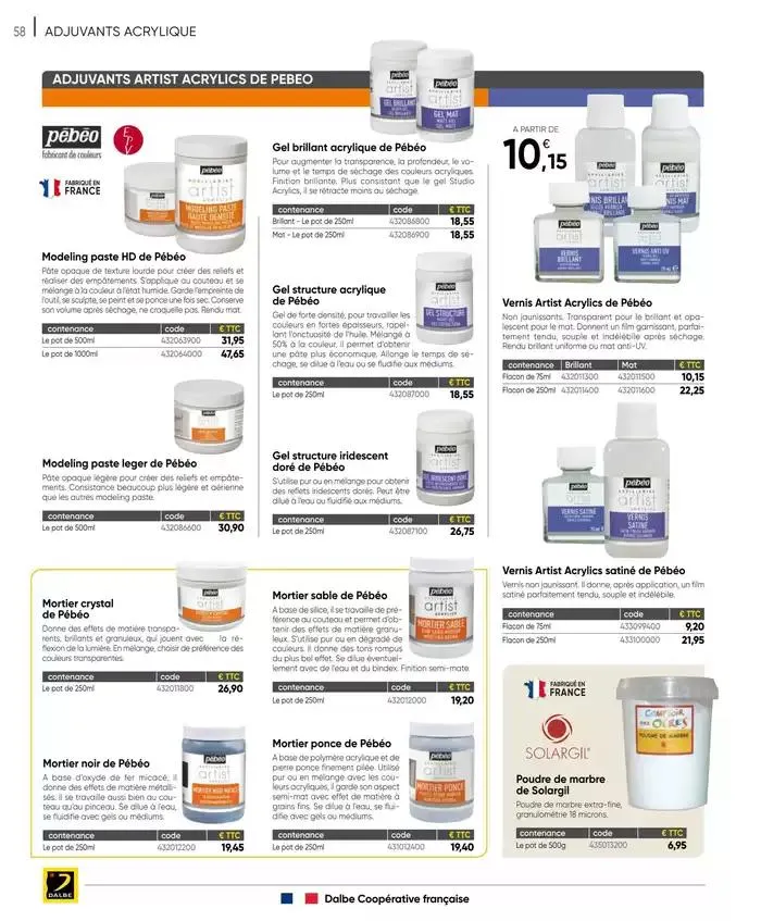 CATALOGUE DALBE 2025 du 27 janvier au 31 décembre 2025 - Catalogue page 60