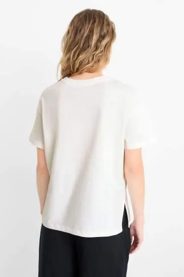 T-shirt with rhinestones - regular fit