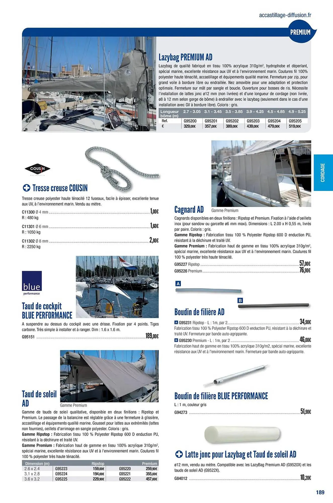 Catalogue Accastillage Diffusion du 1 mars au 31 décembre 2023 - Catalogue page 191