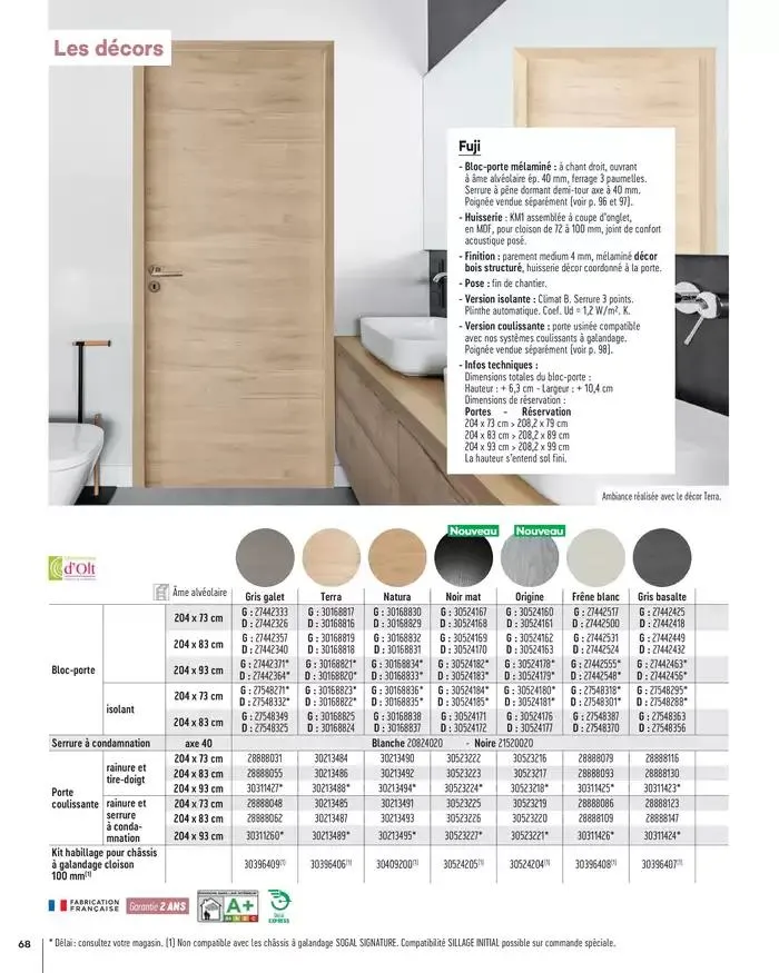 Aménagents Intérieurs 2025 du 1 janvier au 31 décembre 2025 - Catalogue page 68