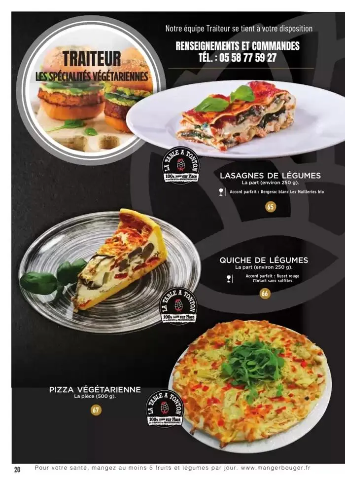 CARTE TRAITEUR PERMANENTE du 3 janvier au 31 décembre 2025 - Catalogue page 11