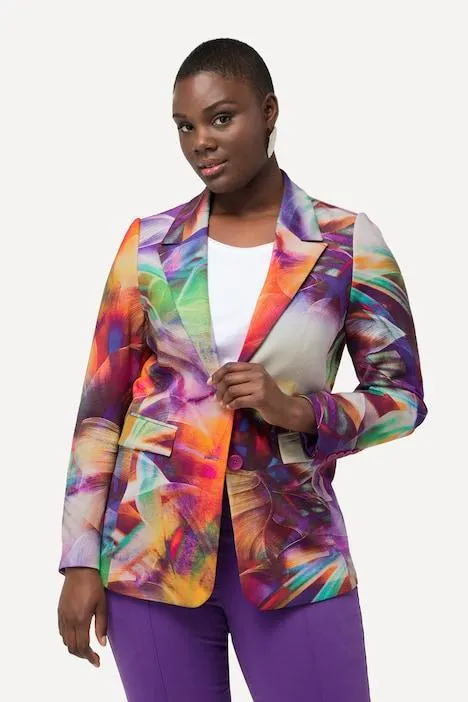 Blazer Point de Rome avec col à revers et manches longues