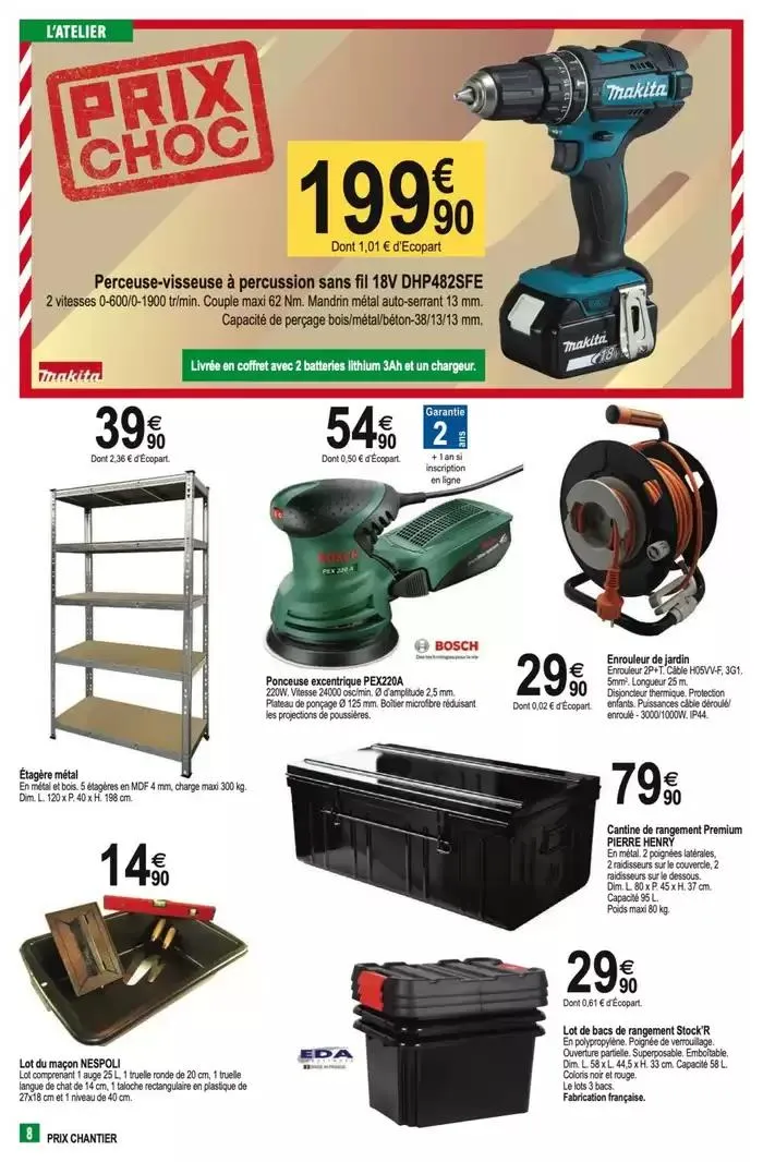 Prix Chantier du 5 mars au 16 mars 2025 - Catalogue page 8
