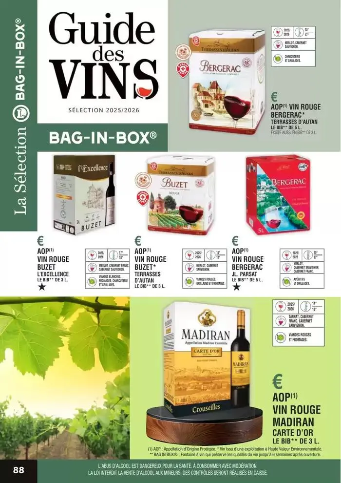 GUIDE DES VINS 2025 2026 du 27 février au 31 janvier 2027 - Catalogue page 88