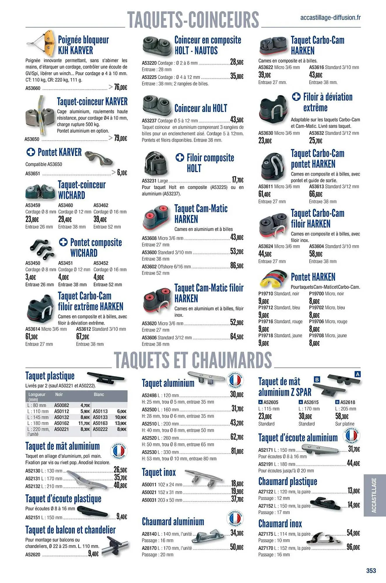 Catalogue Accastillage Diffusion du 1 mars au 31 décembre 2023 - Catalogue page 355