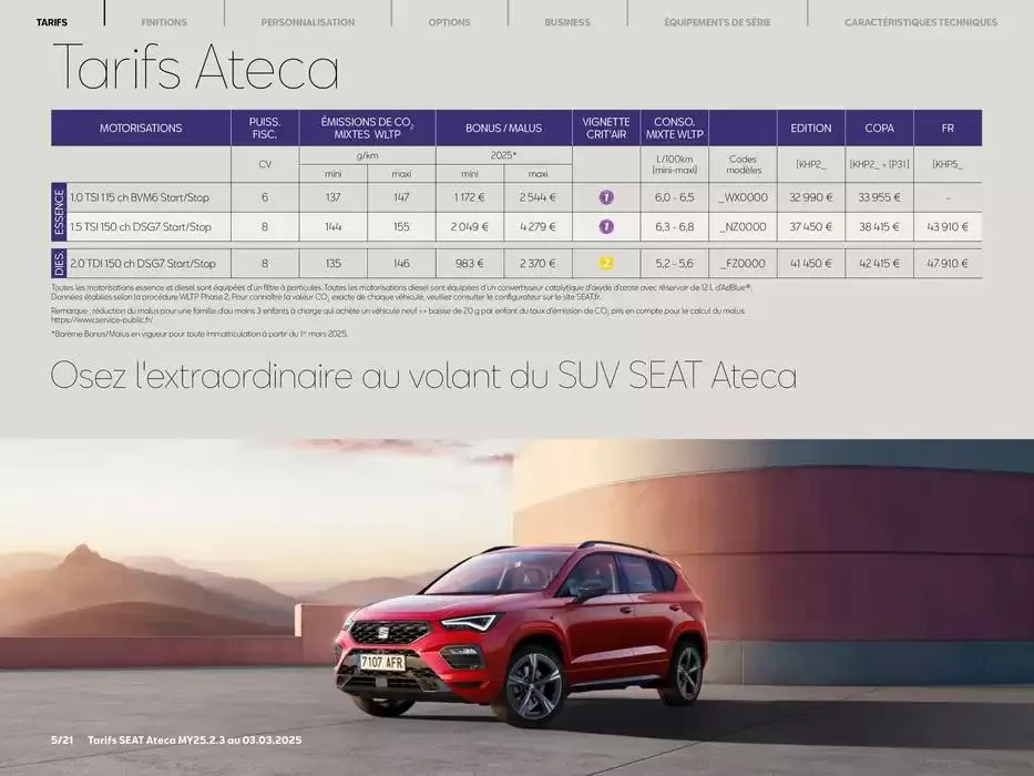 SEAT Ateca du 5 mars au 5 mars 2026 - Catalogue page 5