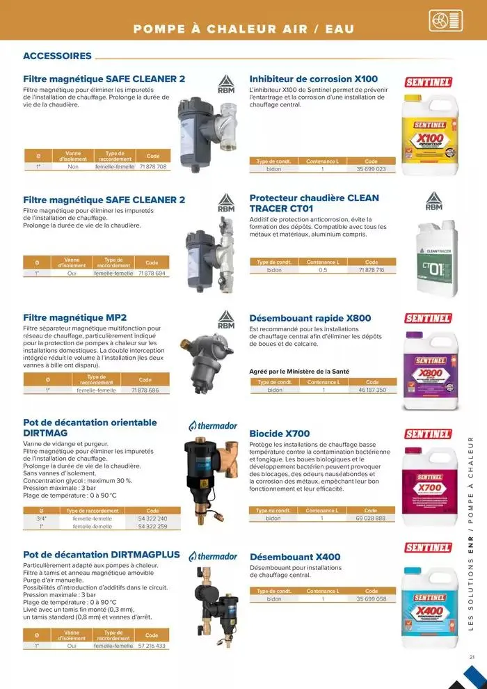 L'UNIVERS CHAUFFAGE, CLIMATISATION & PHOTOVOLTAÏQUE du 1 janvier au 31 décembre 2026 - Catalogue page 21