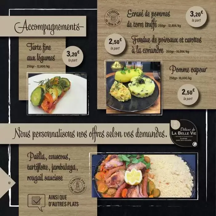 CARTE TRAITEUR PERMANENTE du 1 avril au 31 mars 2026 - Catalogue page 12