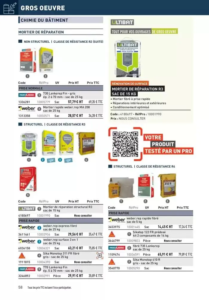 Matériaux 2025 du 1 janvier au 31 décembre 2025 - Catalogue page 58