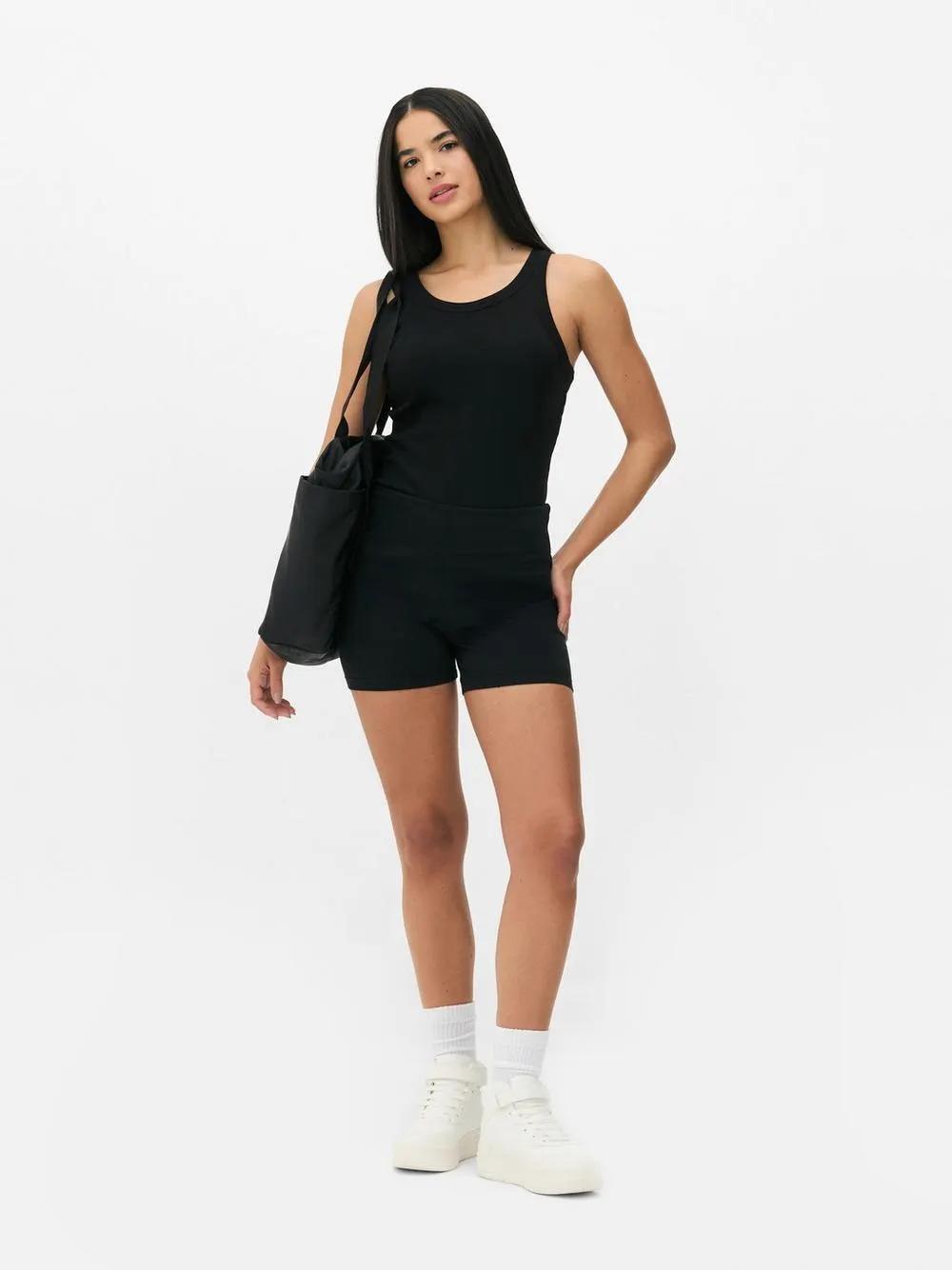 Juego de 2 pantalones cortos de yoga de talle alto