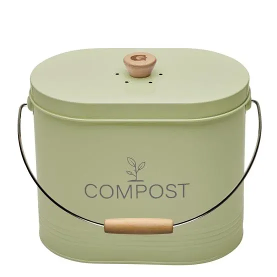 Seau compost ovale vert 7L