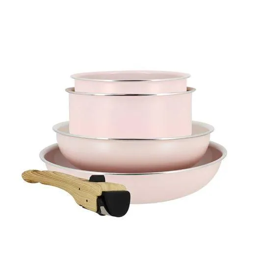 Batterie MENASTYL 5 pièces aluminium recyclé rose