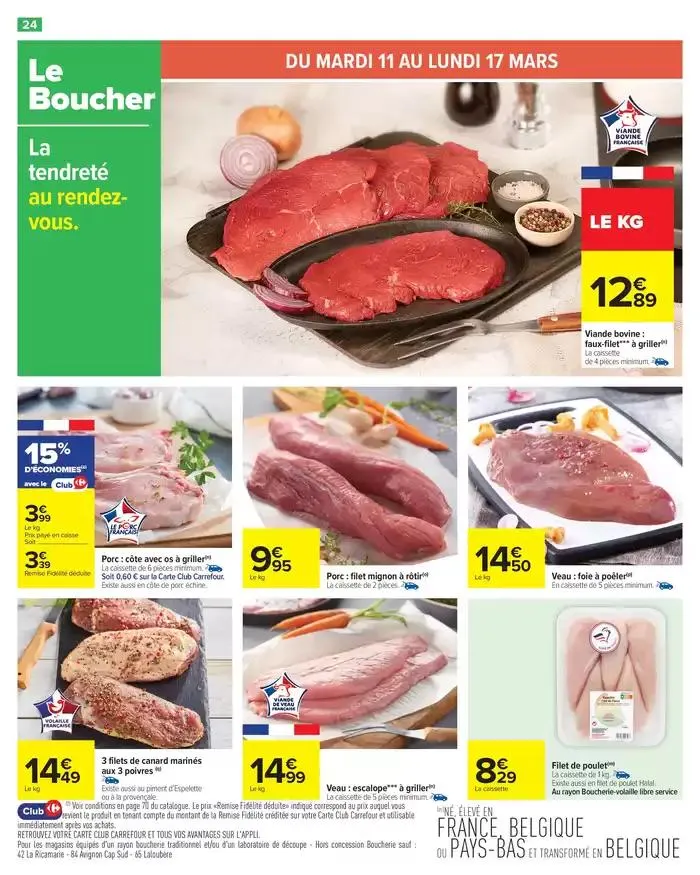 LES JOURS MEILLEURS AVEC LES PRODUITS CARREFOUR du 11 mars au 24 mars 2025 - Catalogue page 26