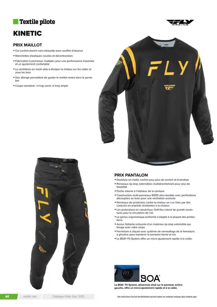 FLY RACING 2025 du 20 novembre au 31 août 2025 - Catalogue page 46