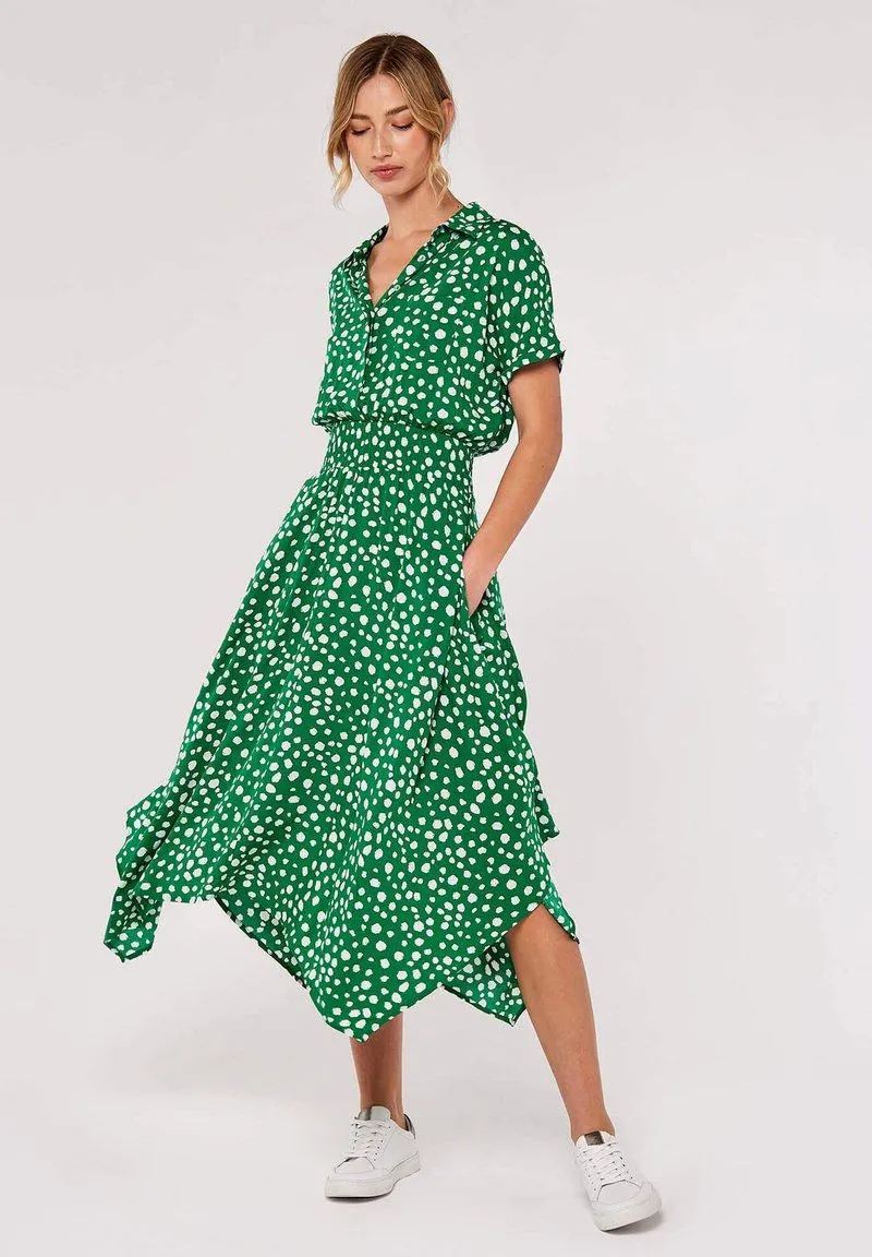 DOT SMOCK - Robe chemise - green