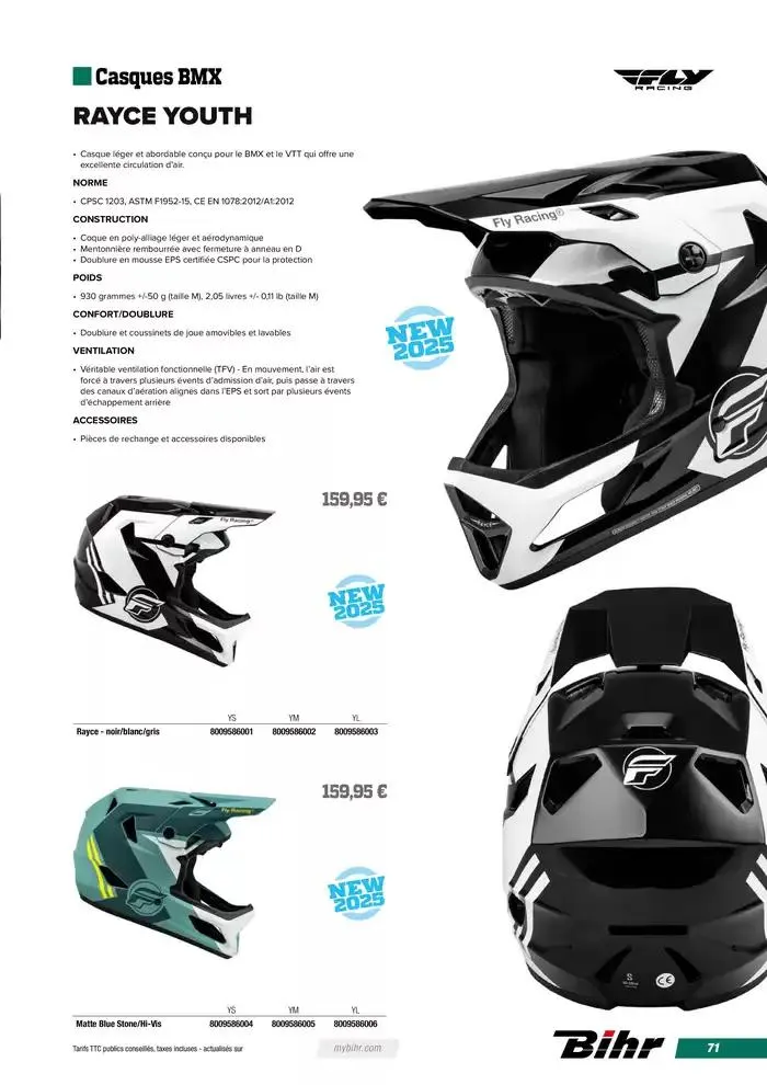 FLY RACING BMX 2025 du 12 avril au 31 décembre 2025 - Catalogue page 71