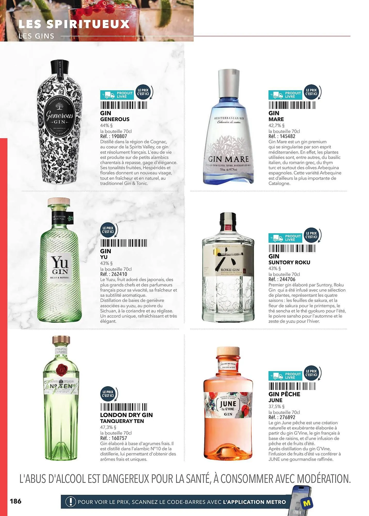 Catalogue METRO du 2 mars au 31 décembre 2025 - Catalogue page 186