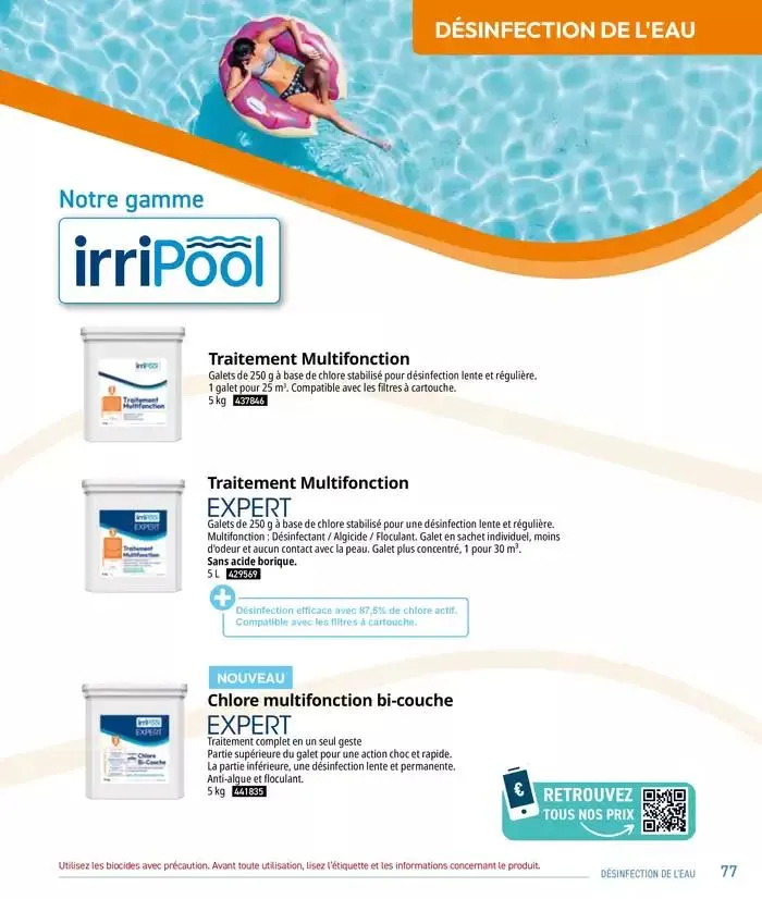 Les plaisir de l'eau Piscine,Spa,Arrosage du 10 mars au 31 décembre 2025 - Catalogue page 77