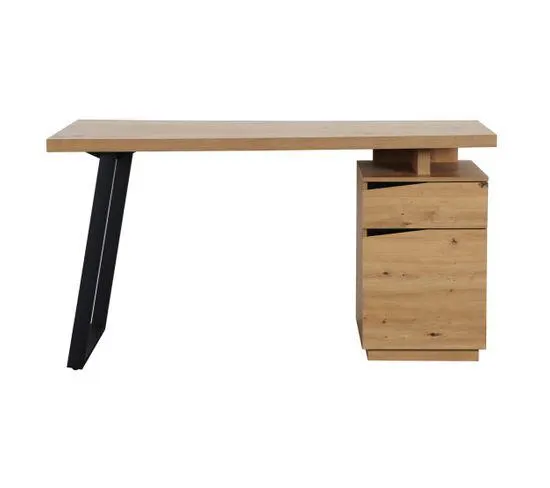Bureau DANZING imitation chêne et noir