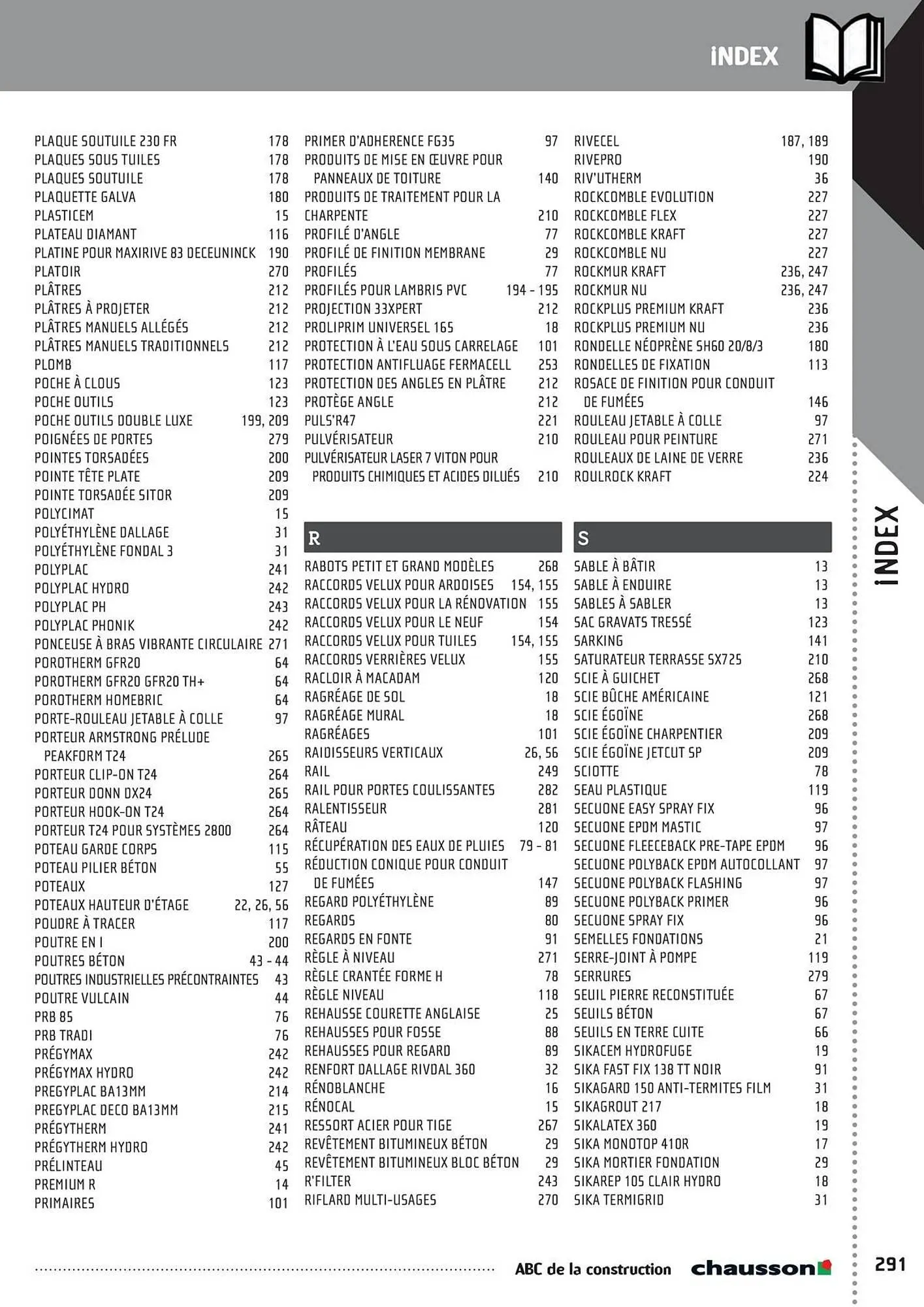 Catalogue Chausson Matériaux du 2 mai au 31 décembre 2025 - Catalogue page 293