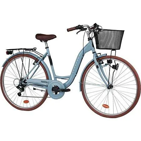 Vélo VTC 26'' Rétro Ville Rigide Femme Acier "Scrapper Railway 1 LDT Vintage" - 6 vitesses - Enjambement