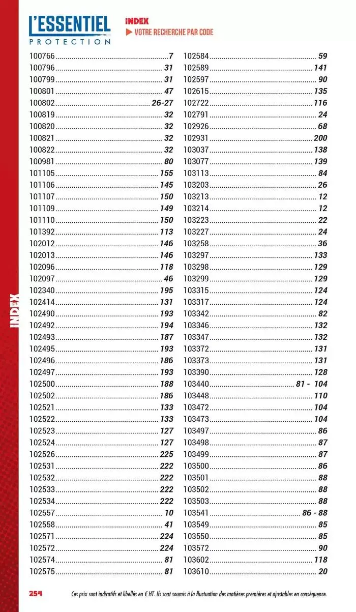 Essentiel Protection 2025 tarifé du 3 mars au 31 décembre 2025 - Catalogue page 256
