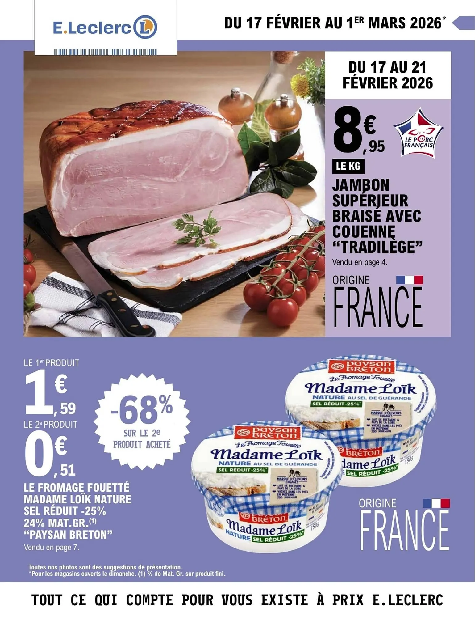 Catalogue E.Leclerc du 17 février au 1 mars 2026 - Catalogue page 1