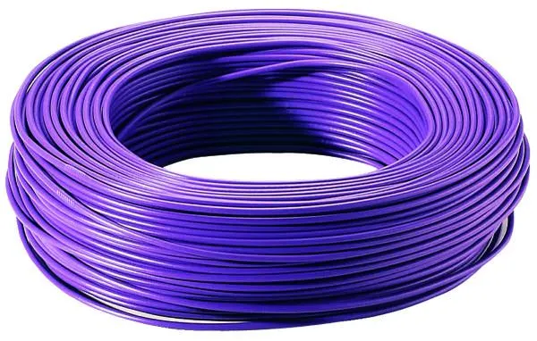 Fil électrique H07VU 1,5 mm² violet 100 m