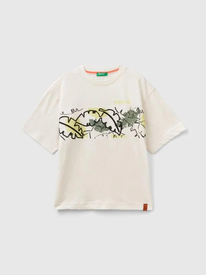 T-shirt à imprimé exotique