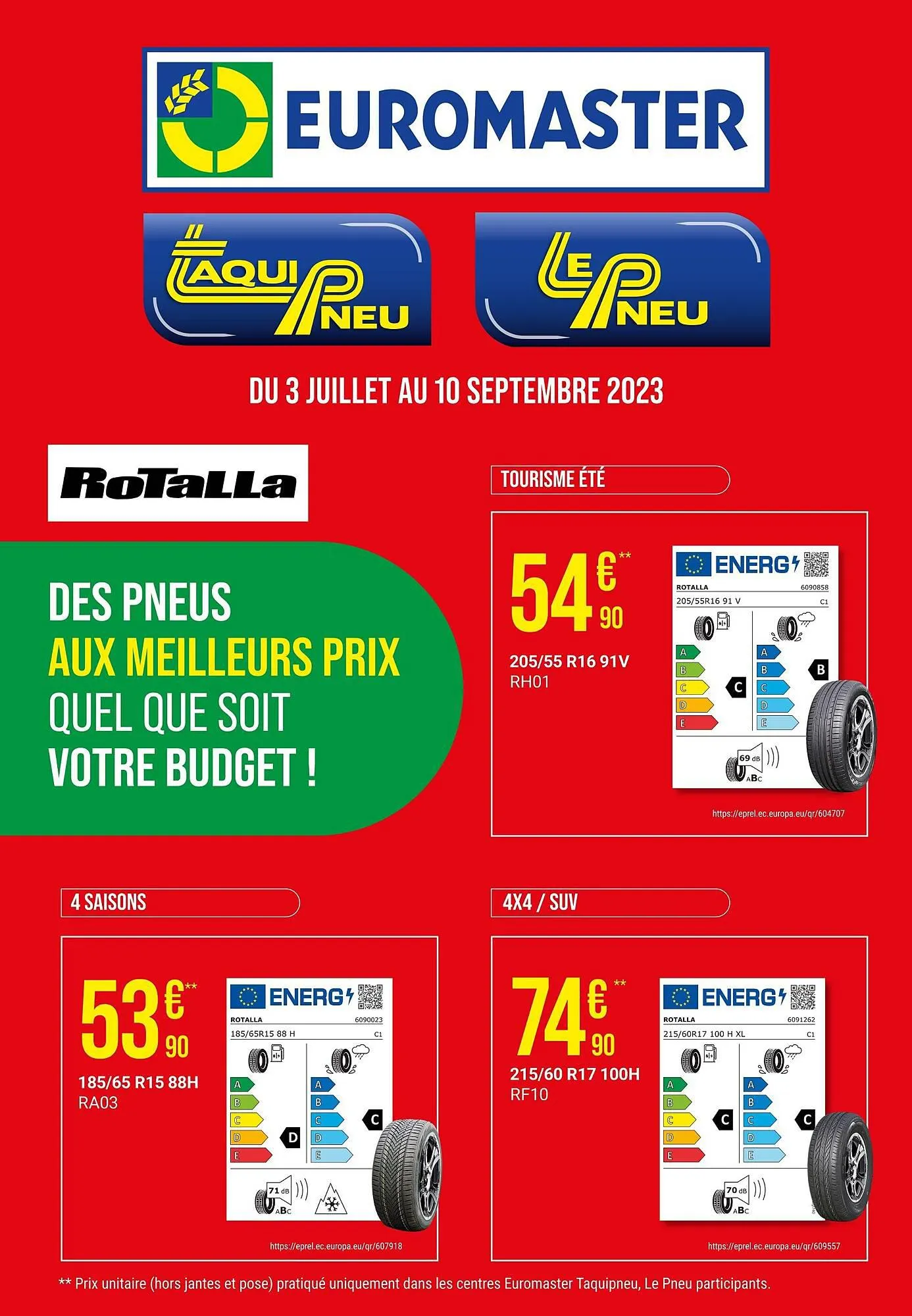 Catalogue Euromaster du 2 juillet au 16 juillet 2023 - Catalogue page 4