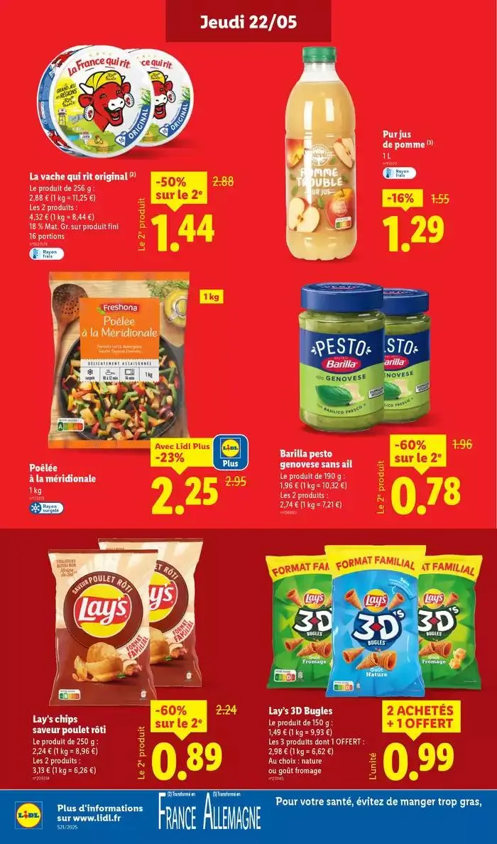 Faites votre plein de courses chez Lidl et profitez de nombreux produits à prix réduits ! du 22 mai au 28 mai 2025 - Catalogue page 12