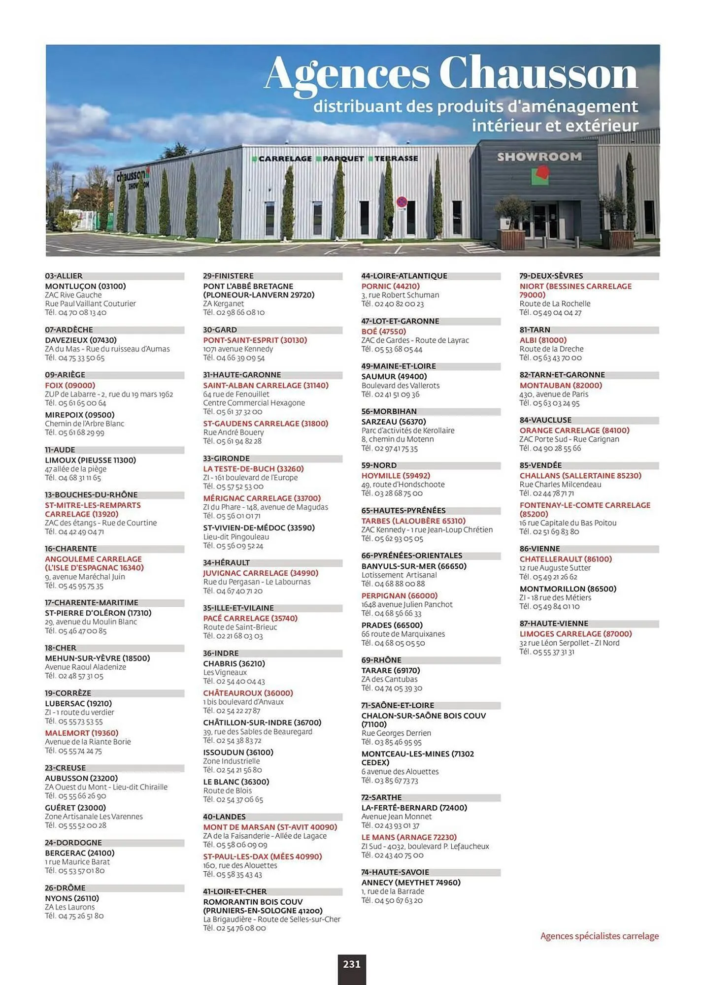 Catalogue Chausson Matériaux du 12 septembre au 31 décembre 2026 - Catalogue page 233