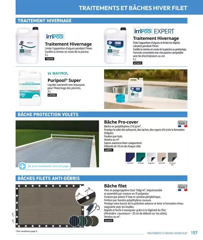 Les plaisir de l'eau Piscine,Spa,Arrosage du 10 mars au 31 décembre 2025 - Catalogue page 157