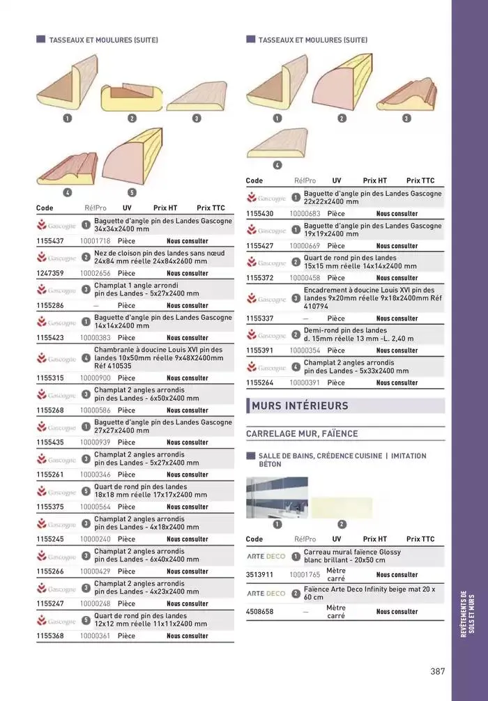 Matériaux 2025 du 1 janvier au 31 décembre 2025 - Catalogue page 387