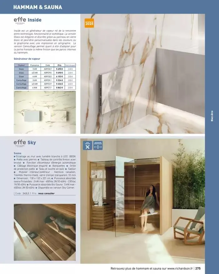 SALLE DE DE BAINS ET CARRELAGE 2025 du 11 avril au 31 décembre 2025 - Catalogue page 277