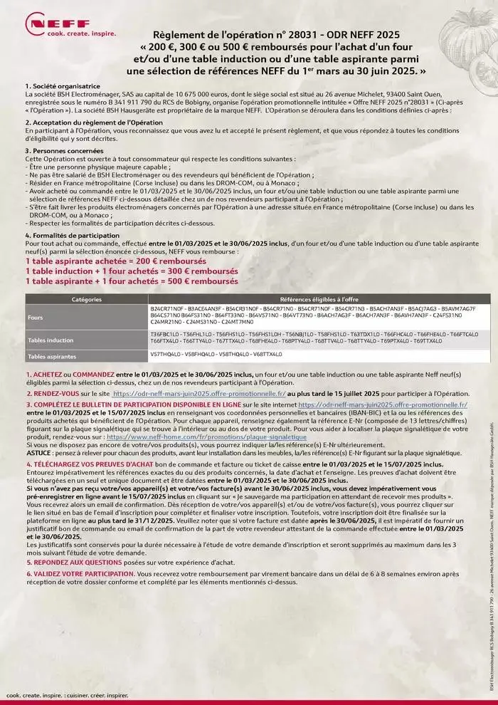 Top Chef a sélectionné l’électroménager NEFF du 3 mars au 30 juin 2025 - Catalogue page 2