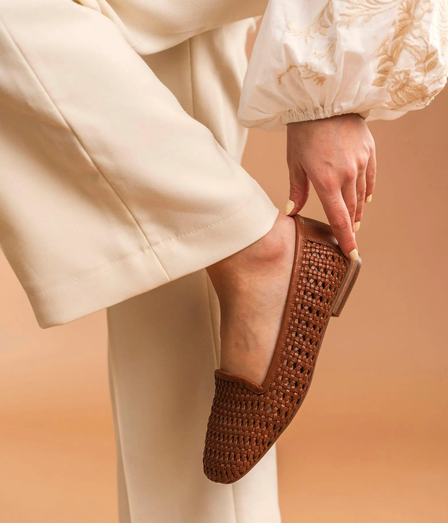 SLIPPER AMORY COGNAC